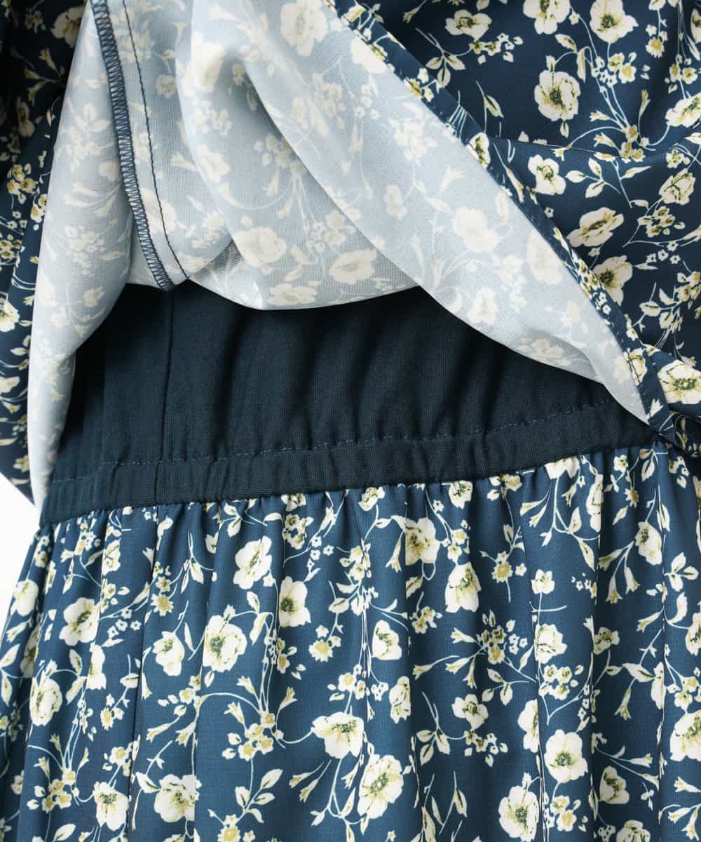 Eur3 エウルキューブ 大きいサイズ 高見え セットアップ風小花柄ワンピース イトキンオンラインストア