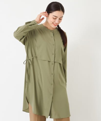 OLEJP01090 eur3 【雑誌掲載】【大きいサイズ/11号サイズあり】レイヤード風チュニックブラウス