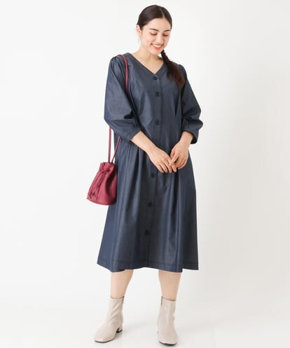 OLEJP02130 eur3 【大きいサイズ】デニムワンピース