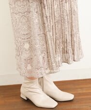 OLEJP03150 eur3(エウルキューブ) 【雑誌掲載】【大きいサイズ/11号サイズあり】アコーディオンプリーツワンピース ベージュ(82)
