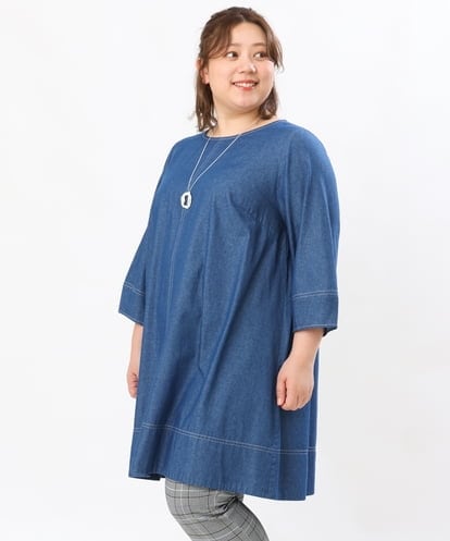 OLEJS04099 eur3 【大きいサイズ】デニムチュニック