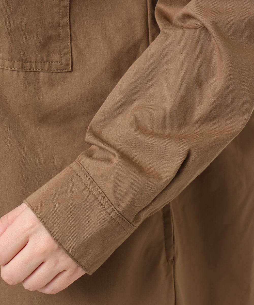 OLEKA04139 eur3(エウルキューブ) 【WEB先行販売】【大きいサイズ】ロングシャツワンピース モカ(84)