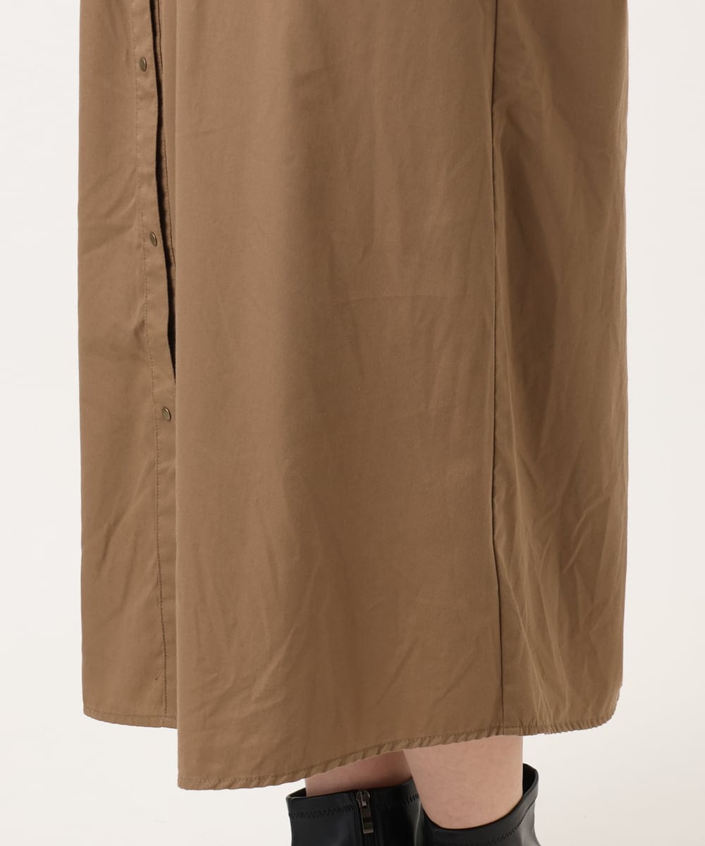 OLEKA04139 eur3(エウルキューブ) 【WEB先行販売】【大きいサイズ】ロングシャツワンピース モカ(84)