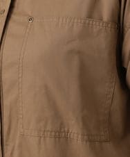 OLEKA04139 eur3(エウルキューブ) 【WEB先行販売】【大きいサイズ】ロングシャツワンピース モカ(84)
