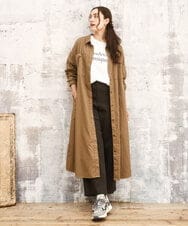 OLEKA04139 eur3(エウルキューブ) 【WEB先行販売】【大きいサイズ】ロングシャツワンピース モカ(84)