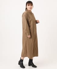 OLEKA04139 eur3(エウルキューブ) 【WEB先行販売】【大きいサイズ】ロングシャツワンピース モカ(84)