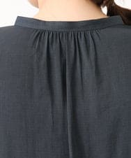 OLEKA05099 eur3(エウルキューブ) 【WEB先行販売】【大きいサイズ】サテンギャザーチュニック ネイビー(57)