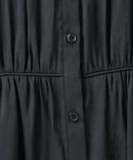 OLEKA05099 eur3(エウルキューブ) 【WEB先行販売】【大きいサイズ】サテンギャザーチュニック ネイビー(57)