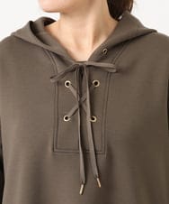 OLEKA06099 eur3(エウルキューブ) 【大きいサイズ】レースアップダンボールフーディー ブラウン(87)