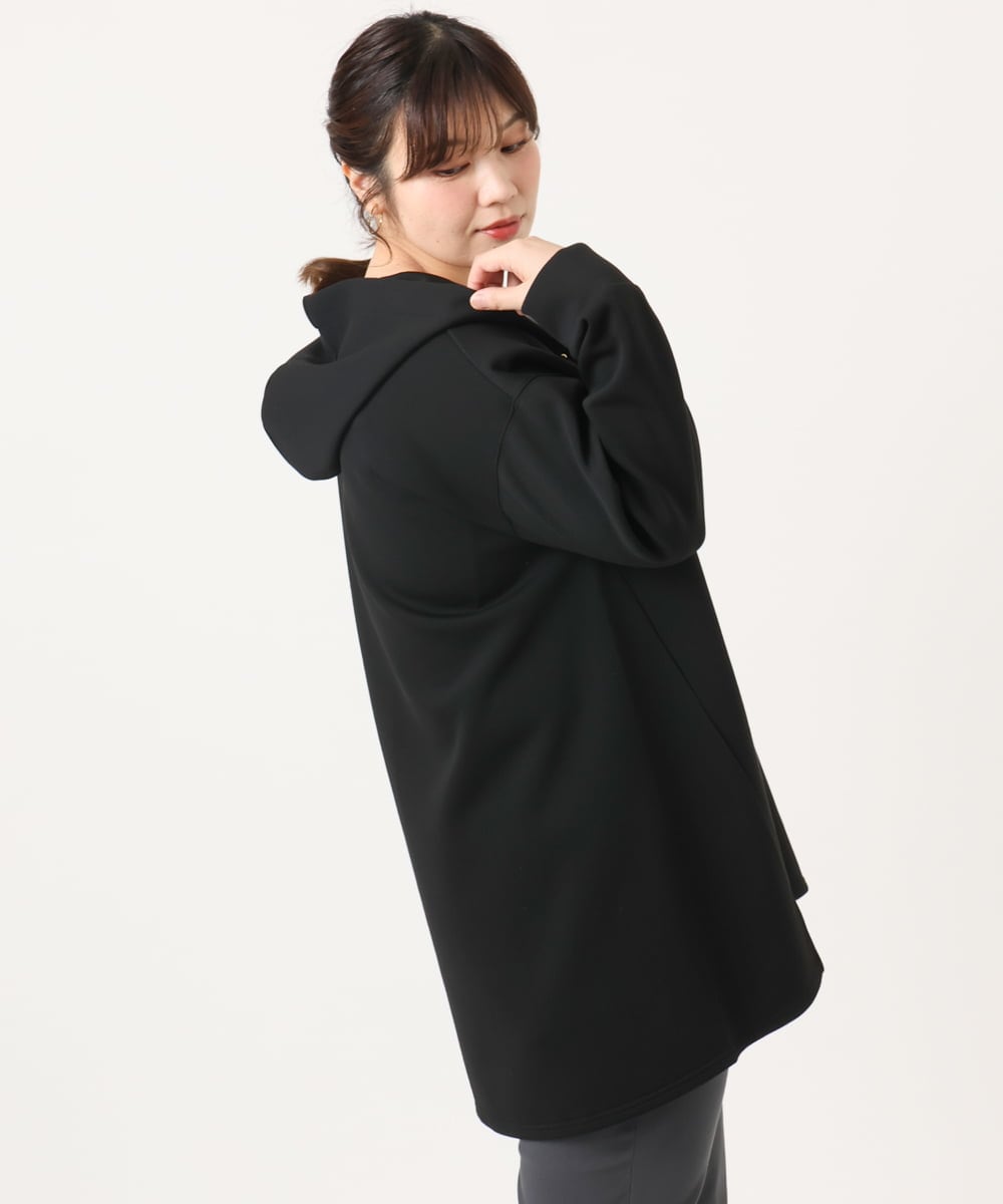 OLEKA06099 eur3(エウルキューブ) 【大きいサイズ】レースアップダンボールフーディー ブラック(94)