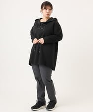 OLEKA06099 eur3(エウルキューブ) 【大きいサイズ】レースアップダンボールフーディー ブラック(94)