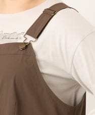 OLEKD05129 eur3(エウルキューブ) 【大きいサイズ】フロントジップジャンパースカート ダークブラウン