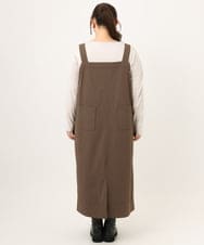 OLEKD05129 eur3(エウルキューブ) 【大きいサイズ】フロントジップジャンパースカート ダークブラウン
