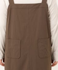 OLEKD05129 eur3(エウルキューブ) 【大きいサイズ】フロントジップジャンパースカート ダークブラウン