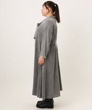 OLEKD06139 eur3(エウルキューブ) 【WEB先行販売】【大きいサイズ】ケミカルウォッシュデニムボウドレス ブラック
