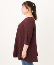 OLEKD12099 eur3(エウルキューブ) 【WEB先行販売】【大きいサイズ】ドライタッチAラインチュニック ワイン