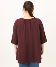 OLEKD12099 eur3(エウルキューブ) 【WEB先行販売】【大きいサイズ】ドライタッチAラインチュニック ワイン