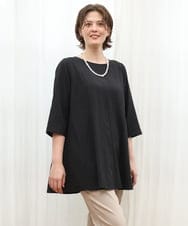 OLEKD12099 eur3(エウルキューブ) 【WEB先行販売】【大きいサイズ】ドライタッチAラインチュニック ブラック