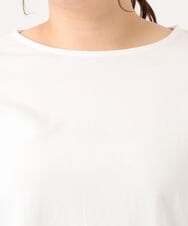 OLEKD13079 eur3(エウルキューブ) 【WEB先行販売】【大きいサイズ】レイヤード風裾レースチュニック ホワイト