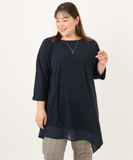 OLEKD16099 eur3(エウルキューブ) 【WEB先行販売】【大きいサイズ】イレヘムシア―トップス ネイビー