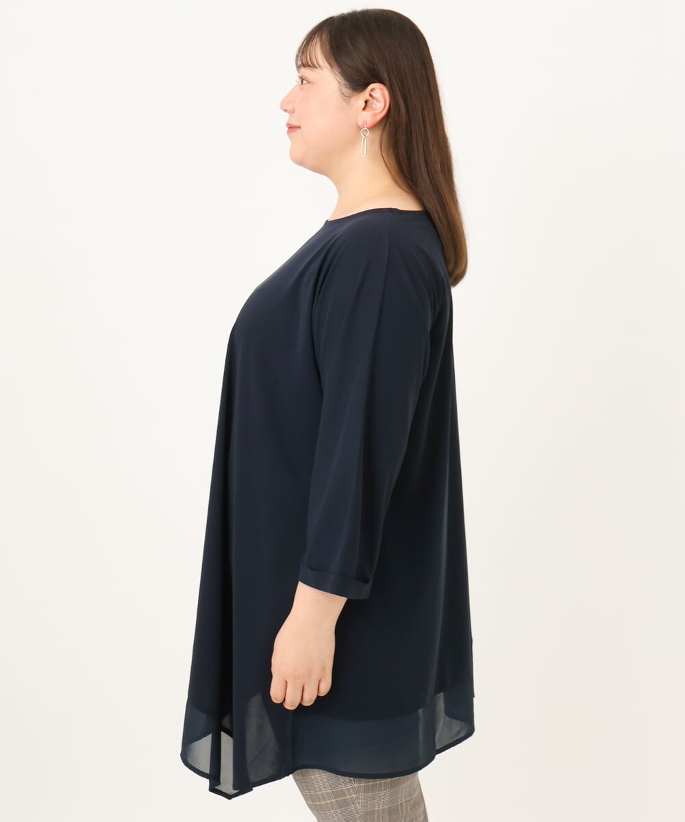 OLEKD16099 eur3(エウルキューブ) 【WEB先行販売】【大きいサイズ】イレヘムシア―トップス ネイビー