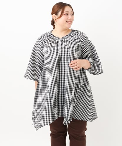 OLEKV32099  【大きいサイズ】イレヘムチュニック