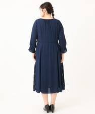 OLELA08179 eur3(エウルキューブ) 【WEB先行販売】【大きいサイズ】サイドレースドレス ネイビー(57)