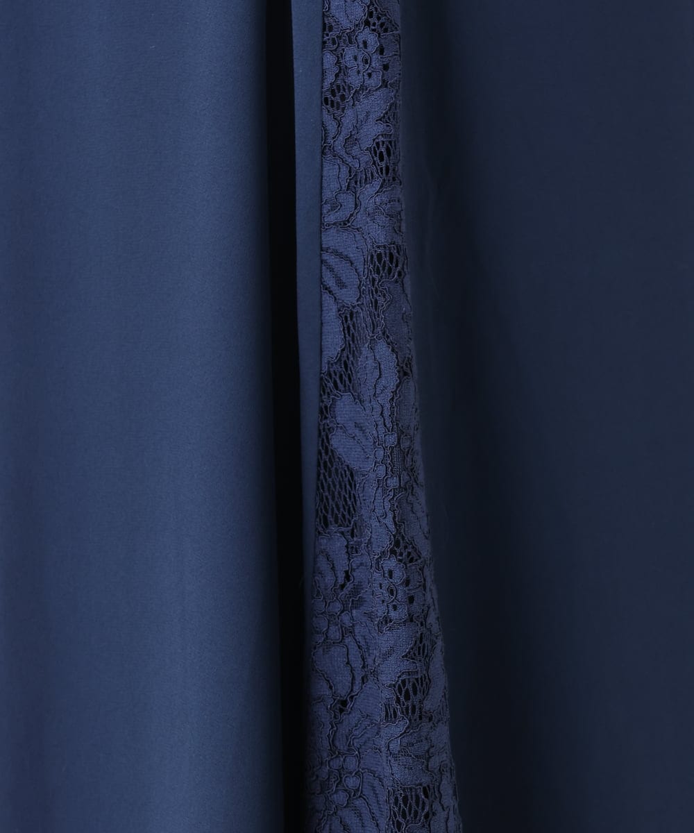 OLELA08179 eur3(エウルキューブ) 【WEB先行販売】【大きいサイズ】サイドレースドレス ネイビー(57)