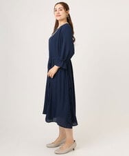 OLELA08179 eur3(エウルキューブ) 【WEB先行販売】【大きいサイズ】サイドレースドレス ネイビー(57)