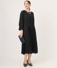 OLELA08179 eur3(エウルキューブ) 【WEB先行販売】【大きいサイズ】サイドレースドレス ブラック(94)