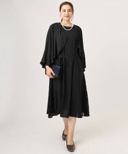 OLELA08179 eur3(エウルキューブ) 【WEB先行販売】【大きいサイズ】サイドレースドレス ブラック(94)