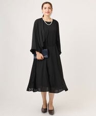 OLELA08179 eur3(エウルキューブ) 【WEB先行販売】【大きいサイズ】サイドレースドレス ブラック(94)