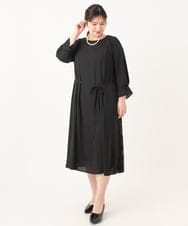 OLELA08179 eur3(エウルキューブ) 【WEB先行販売】【大きいサイズ】サイドレースドレス ブラック(94)