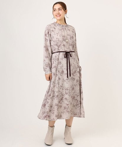OLELA09139 eur3 【WEB先行販売】【大きいサイズ】プリント花柄ワンピース