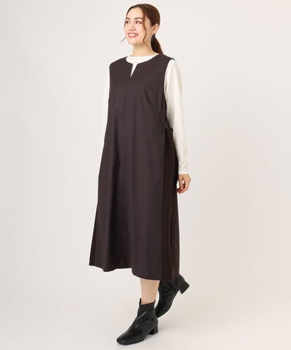 OLELA10139 eur3 【WEB先行販売】【大きいサイズ】サイドリブジャンパースカート