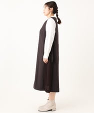 OLELA10139 eur3(エウルキューブ) 【WEB先行販売】【大きいサイズ】サイドリブジャンパースカート ダークブラウン(87)