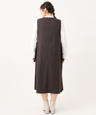OLELA10139 eur3(エウルキューブ) 【WEB先行販売】【大きいサイズ】サイドリブジャンパースカート ダークブラウン(87)