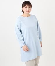 OLELA14069 eur3(エウルキューブ) 【大きいサイズ】コクーンスリーブバックフレアトップス ライトブルー(50)