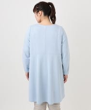 OLELA14069 eur3(エウルキューブ) 【大きいサイズ】コクーンスリーブバックフレアトップス ライトブルー(50)