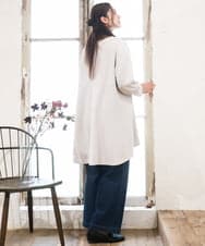 OLELA14069 eur3(エウルキューブ) 【大きいサイズ】コクーンスリーブバックフレアトップス グレージュ(89)