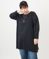 OLELA14069 eur3(エウルキューブ) 【大きいサイズ】コクーンスリーブバックフレアトップス ブラック(94)