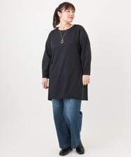 OLELA14069 eur3(エウルキューブ) 【大きいサイズ】コクーンスリーブバックフレアトップス ブラック(94)