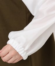 OLELA19079 eur3(エウルキューブ) 【大きいサイズ】異素材チュニック カーキ(36)