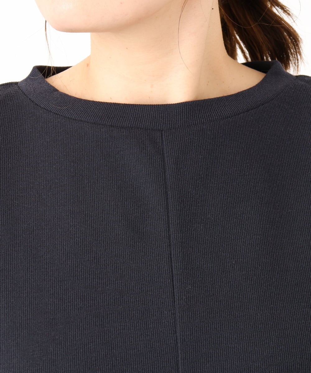 OLELA19079 eur3(エウルキューブ) 【大きいサイズ】異素材チュニック ネイビー(57)