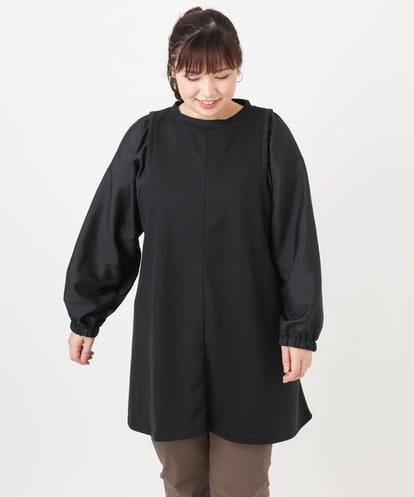 OLELA19079 eur3 【大きいサイズ】異素材チュニック