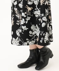 OLELD08129 eur3(エウルキューブ) 【WEB先行販売】【大きいサイズ】ボタニカルフラワープリントワンピース ブラック