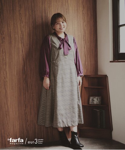 OLELD09139 eur3 【野呂佳代さん着用】【大きいサイズ】チェックジャンパースカート