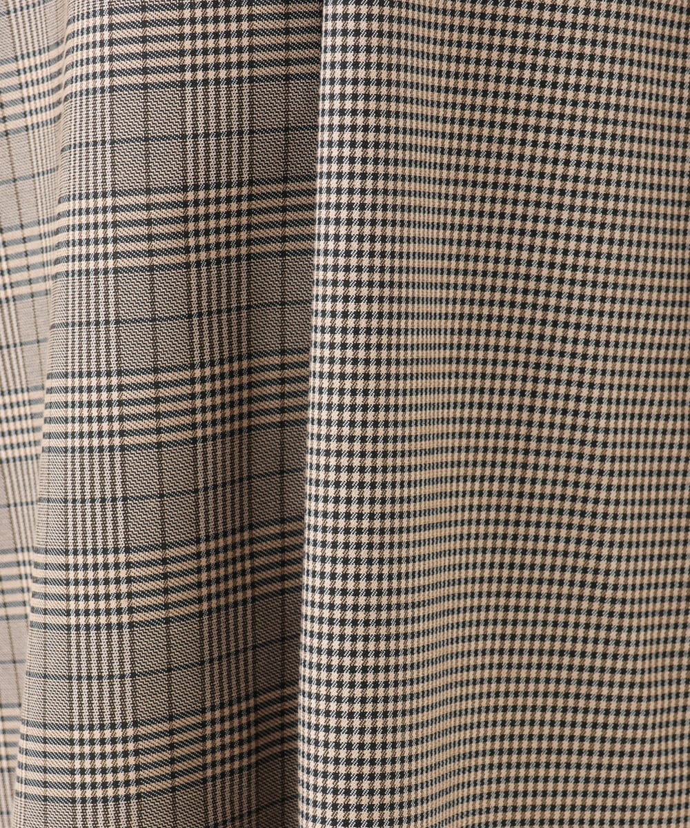 OLELD09139 eur3(エウルキューブ) 【大きいサイズ】チェックジャンパースカート ダークブラウン