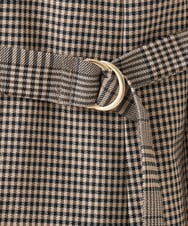 OLELD09139 eur3(エウルキューブ) 【大きいサイズ】チェックジャンパースカート ダークブラウン