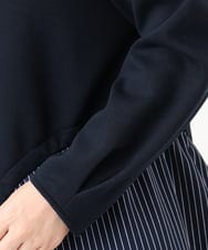 OLELD10099 eur3(エウルキューブ) 【WEB先行販売】【大きいサイズ/UVカット】イレヘムデザインチュニック ネイビー